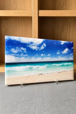 canvas wall art wood framed 16x12in