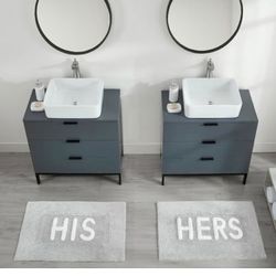 His and her marriage couple rug decorations 