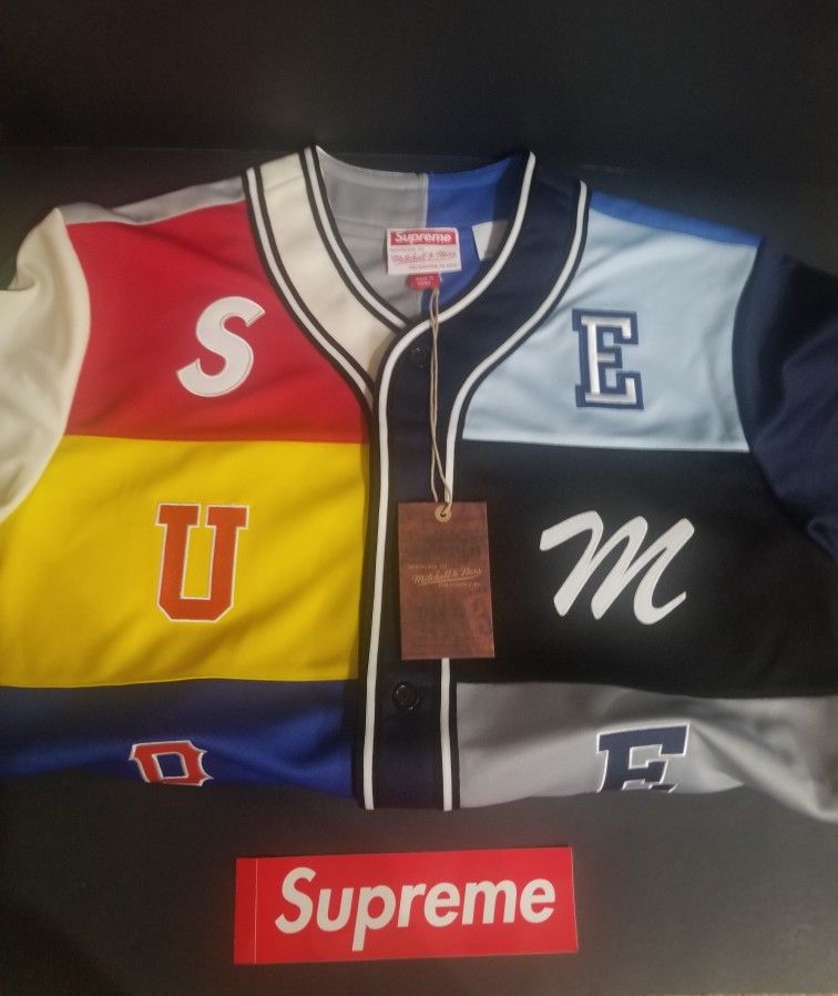 Supreme Mitchell & Ness Patchwork Baseball Jersey

