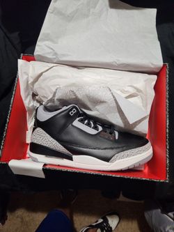 Jordan 3 Black Cement Size 13 