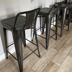 Barstools (3), Counter Heights