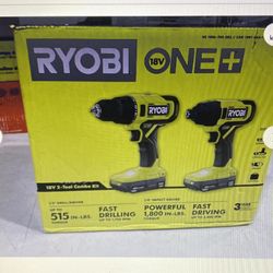 RYOBI ONE+ 18V DRILL/DRIVER 2-TOOL COMBO KIT