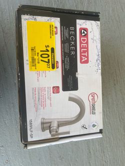 New Delta Becker Single Handle Bathroom Faucet – SpotShield Brushed Nickel