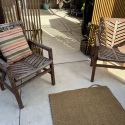 IKEA Outdoor Wood Chairs  