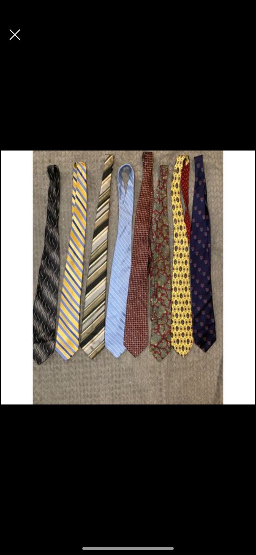 Men's Luxury Tie Bundle, 7 Quality Name Brand Ties, Tommy Hilfiger, Gant, Van Heusen