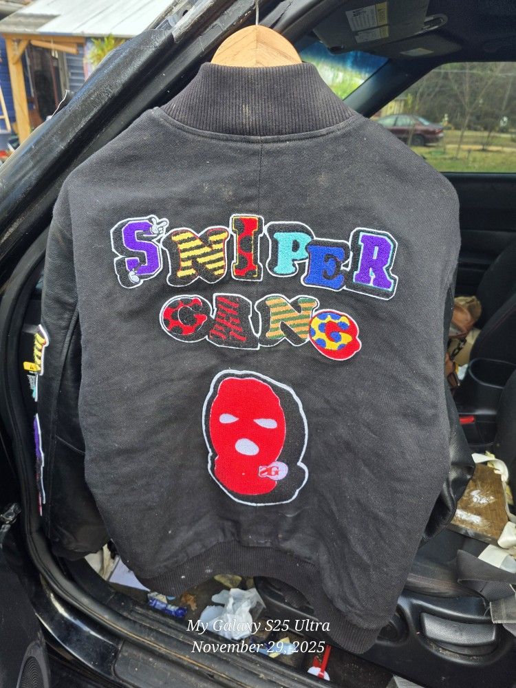 Customized Leather Bomber Size M