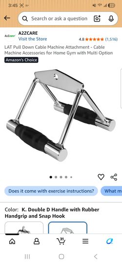 LAT Pull Down Cable Machine Attachment - Cable Machine Accessories for Home Gym with Multi Option