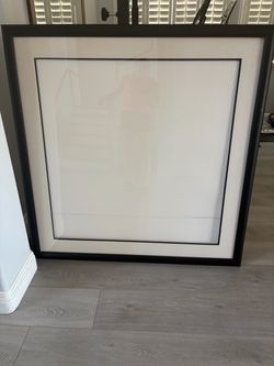 Large Square Black Picture Frame with Matte EMPTY 47”x47”