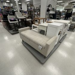 Bed End Bench with Ottoman and Storage