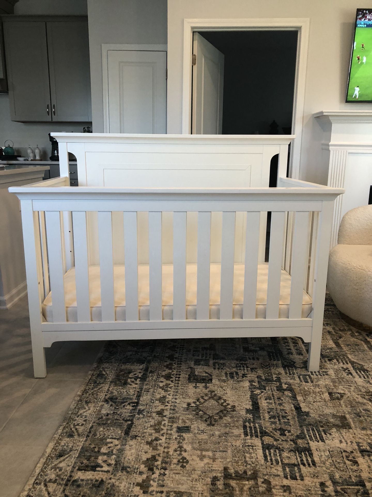 Baby Convertible Crib With Mattress