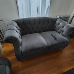 Two Grey Couches 
