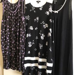 (3) Nightgowns / (1) Maxi Dress / (1) Caftan w/slip