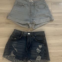 2 pairs Of Jean Shorts