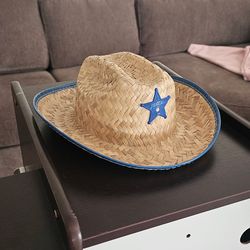 Toddler sheriff cowboy straw hat