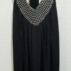 Studded Loose Fit Stretchy Material Dress with Built In Bra size Woman's 4 