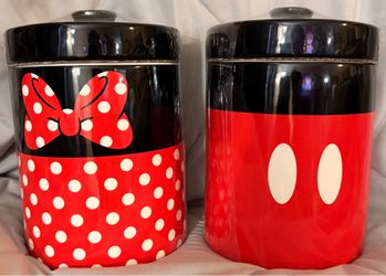 Disney Parks Mickey & Minnie Mouse Cookie Jars New