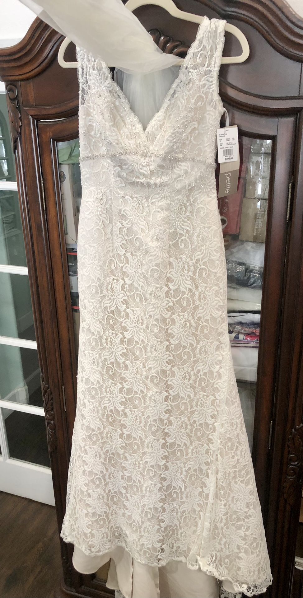 ivory lace toddler dress Princess Ivory Lace Tulle Sleeveless Wedding Flower Girl Dress, Bow 1T