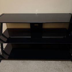 Black Glass Tv Stand