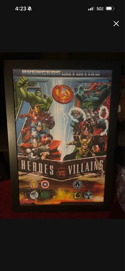 Marvel Other | Marvel Avengers Framed Art - Black Frame | Color: Black NEW pick up location in the city of Pico Rivera