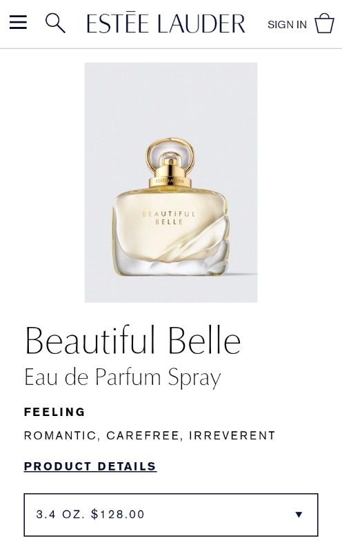 ESTĒE LAUDER. BEAUTIFUL BELLE 3.4 oz