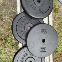 4 25lbs Weights/4 Pesas De 25lbs