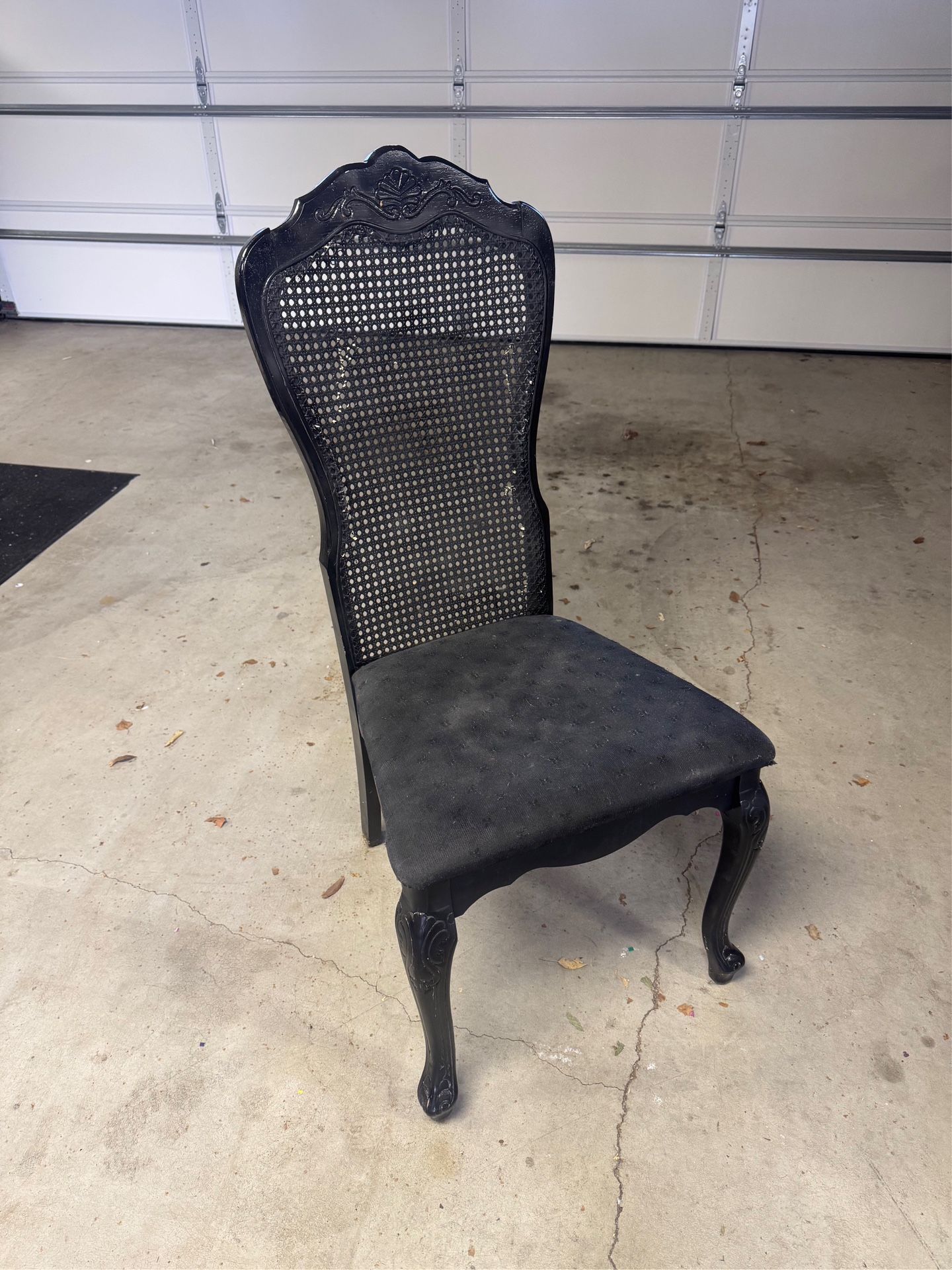 Vintage Black Chair Furniture Home Garden Patio 