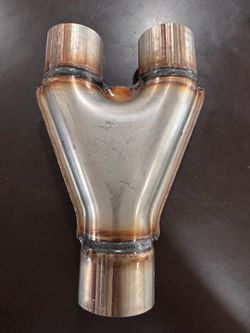 Single 2.5" / Dual 2.25" Y Pipe Universal Exhaust - SU4-3 Fe4)