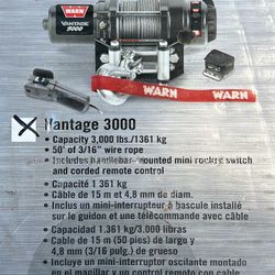 Warn Vantage 3000lb Cable Winch 