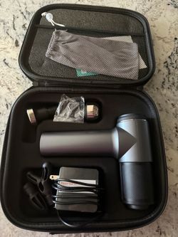 Massage Gun Deep Tissue Massager for Athletes, Nekteck Handheld Percussion Muscle Fascial Gun with 5 Adjustable Speed and 6 Accessories Head,