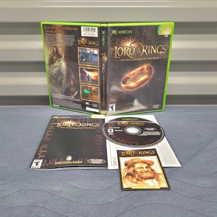 Lord of the Rings Fellowship of the Ring Xbox 2002 CIB Tom Bombadil Card Rare