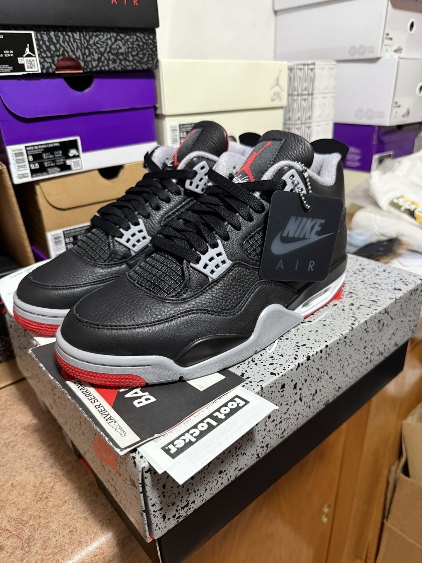 NIKE AIR JORDAN 4 BRED REIMAGINED Sz 6Y 6.5Y & 7Y DS