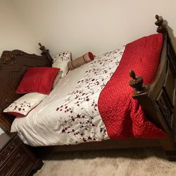 Cherry Wood queen Bedset $1000 & whitewash Wood King Bedset $1,000 Obo