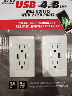 Outlet and usb pack of 2