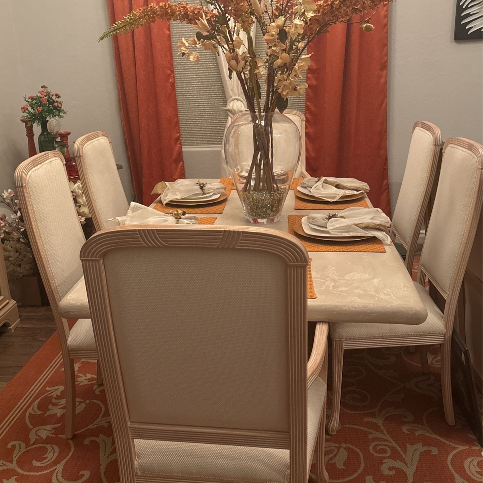 Limestone Dining Table/Chairs