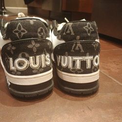 Preloved mens Louis Vuitton Black white sneakers Size 10.5-11 US 
