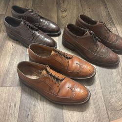 Vintage 80’s Dress Shoe Lot of 3: Florsheim Imperial, Hanover, Freeman MADE IN USA