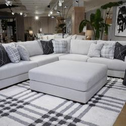 Big Light Grey Cream Sectional 