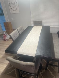 Dining Room Table Set with Matching Buffet