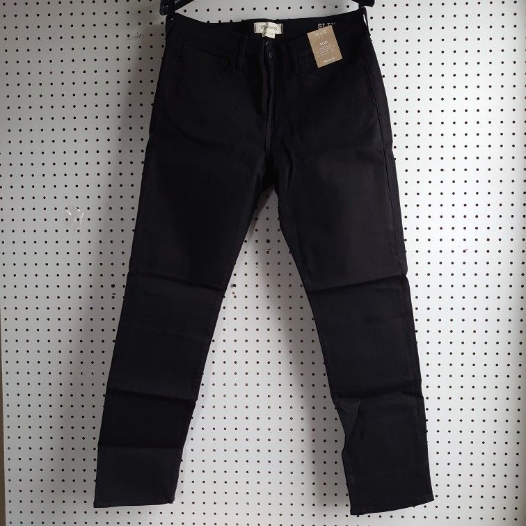 Madewell Coolmax Denim Edition Slim Fit Jeans Dark Black Size 34x32 RETAIL $128