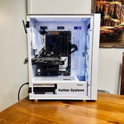 Custom White Gaming Computer with Intel i5 6600, 1650 GTX, 512GB NvME SSD
