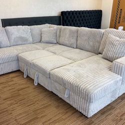New Sectional Sofa W Sleeper & Storage
