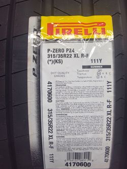 315/35/22 Pirelli P Zero new
