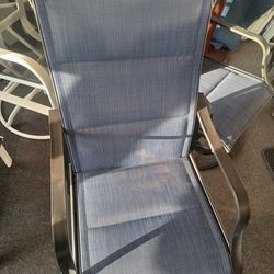 2 brand new blue patio chairs