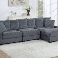 174. 4 PC MODULAR SECTIONAL. GREY CORDUROY