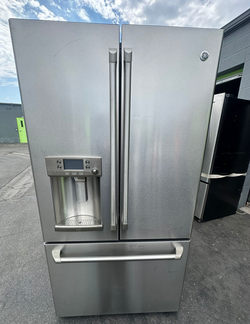 Stainless Steel GE French Door Refrigerator with Ice Maker