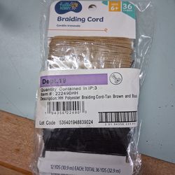 3 pack 36 yards of braiding cord or string each pack 108 yards total