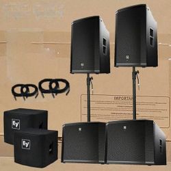 Electro-Voice ETX Series Powered Speaker System 12" PA Monitors 15" Subwoofer 7600 Watts Package 🚨 Payment Options Available 🚨 No Credit Needed 🚨 