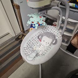 Fisher Price Monkey Baby Swinger Music And Rocker