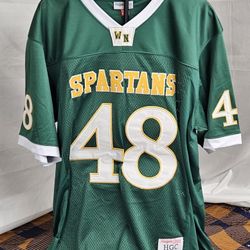 Rob Gronkowski #48 Headgear Classics High School Spartans Throw Back Jersey Size 2XL 
