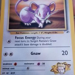 Lt. Surge's Rattata - 82/132 -